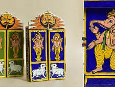 Kathanik . कथनिक ☀ Kaavad a Wooden Shrine - Ganesh { Single piece } ~ 5